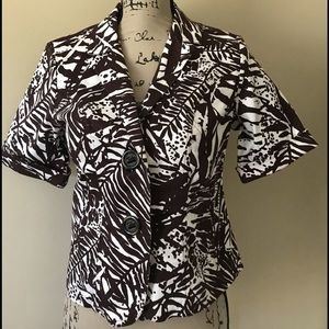 Cold Water Creek Size 8 P short Sleeved Jacket